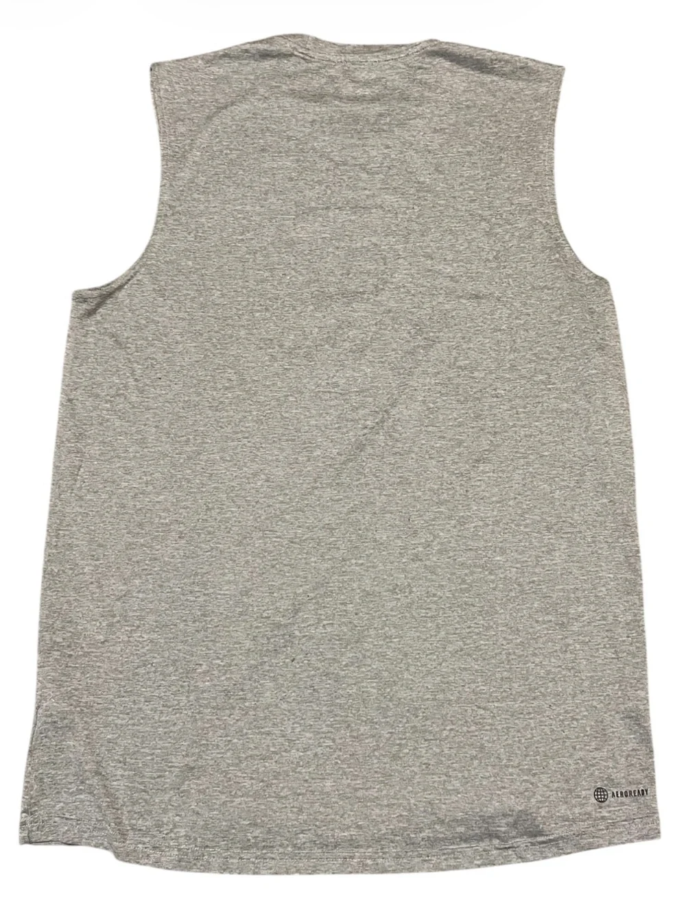 Men’s Adidas Football Sleeveless Training Shirt Large Tall Gray Red Wolf